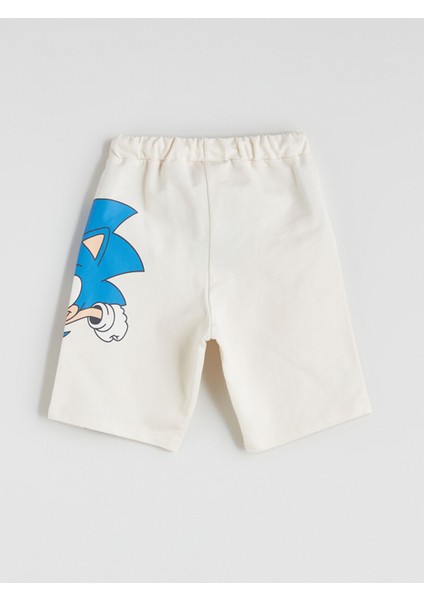 Yeni Sezon Beli Lastikli Sonic Baskılı Erkek Çocuk Şort fırsatları