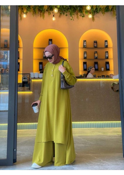Tesettür Saye Takım Yağ Yeşili