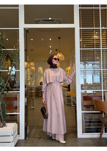 Tesettür Ayça Takım Vizon