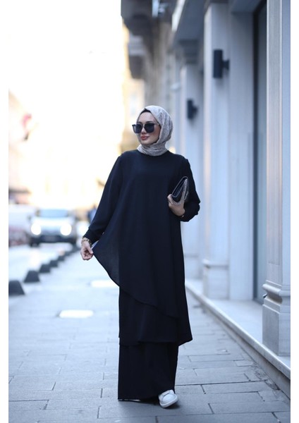 Tesettür Lina Takım Siyah