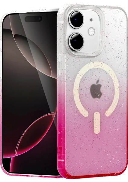 Lvsqvr Newface Apple Iphone 12 Pummel Shiny Magsafe Kapak - Pembe