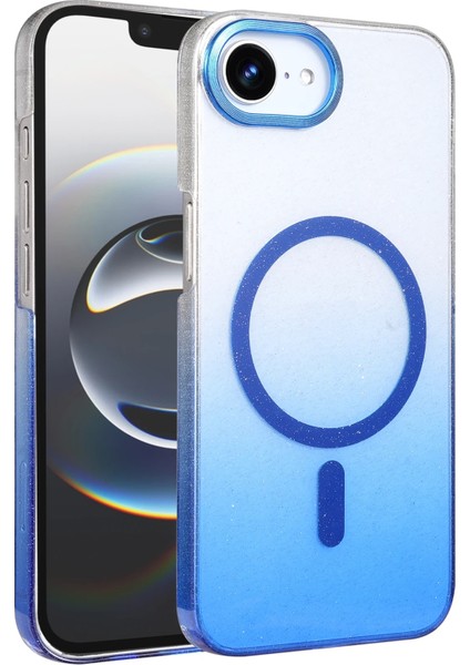 Lvsqvr Newface Apple Iphone 16E Glossy Magsafe Kapak - Mavi