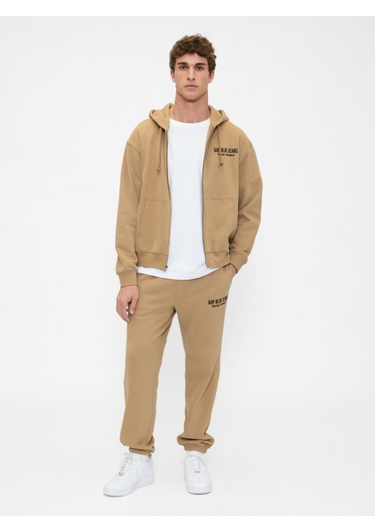 Erkek Kahverengi Vintagesoft Gap Logo Eşofman Altı