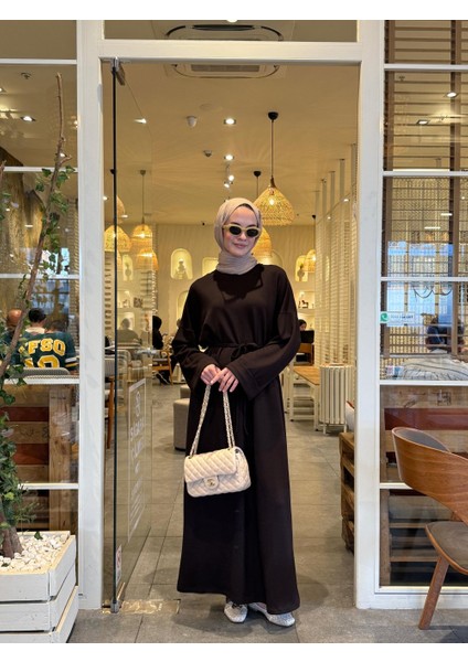 Tesettür Luna Elbise Kahverengi fiyatları