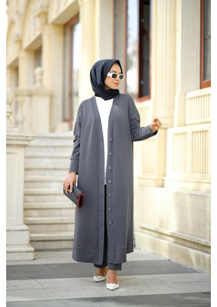 Tesettür Duru Takım Gri