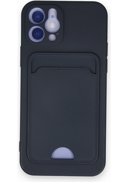 iPhone 12 Kart Bölmeli Silikon Kılıf Rcv/kelvin