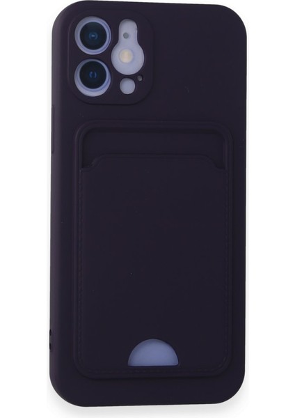 iPhone 12 Kart Bölmeli Silikon Kılıf Rcv/kelvin