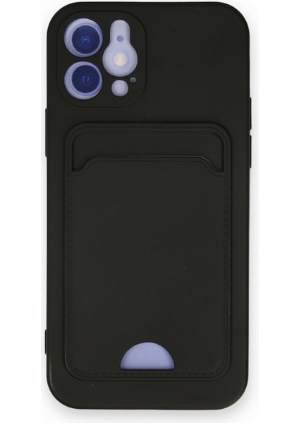 iPhone 12 Kart Bölmeli Silikon Kılıf Rcv/kelvin