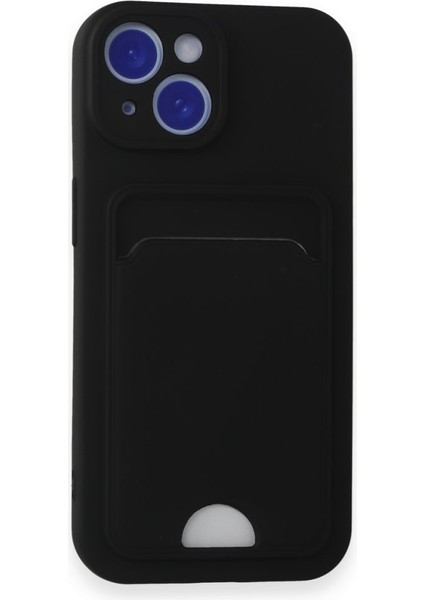 iPhone 15 Kart Bölmeli Silikon Kılıf Rcv/kelvin
