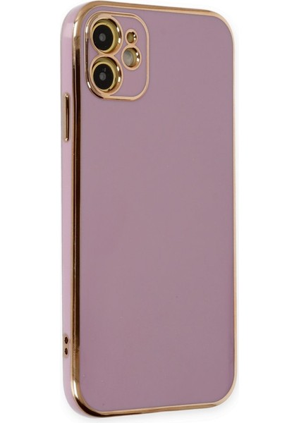 iPhone 12 Parlak Yapılı Silikon Kılıf Rcv/volet