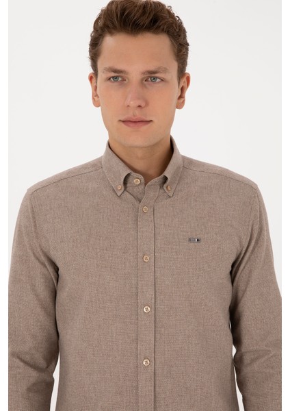 Erkek Camel Gömlek Desenli 50315613-VR015 fiyatları