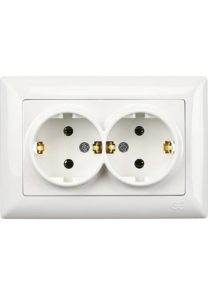 Visage Beyaz Sıva Altı Ikili Topraklı Priz (Çerçeveli) modelleri