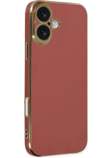 iPhone 16 Parlak Yapılı Silikon Kılıf Rcv/volet