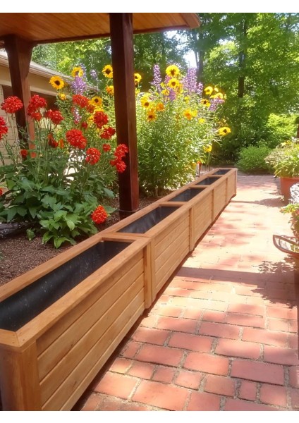 Açık Meşe Saksı- Ahşap SAKSI-30*70-35H fiyatları