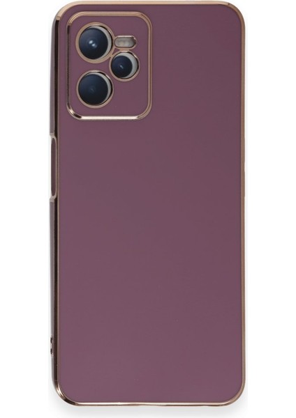 Realme C35 Parlak Yapılı Silikon Kılıf Rcv/volet