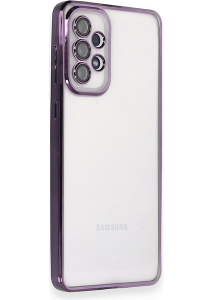 Samsung Galaxy A73 5g Kılıf Kamera Lens Korumalı Parlak Silikon Kapak Ryc/razer Lens - Mor