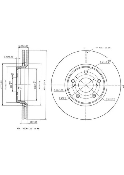 50673 Fren Diski On 4351212680 (2 Adet Fiyatıdır)