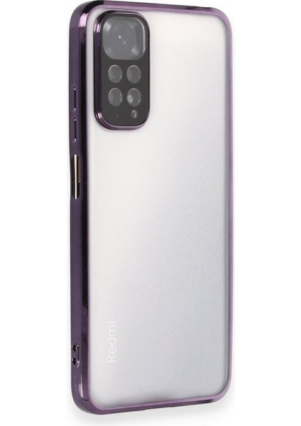 Redmi Note 11S Kılıf Kamera Lens Korumalı Parlak Silikon Kapak Ryc/razer Lens - Mor