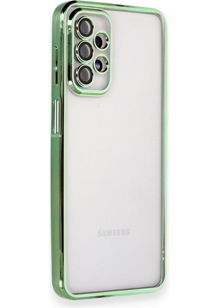 Samsung Galaxy A23 4g Kılıf Kamera Lens Korumalı Parlak Silikon Kapak Ryc/razer Lens - Yeşil