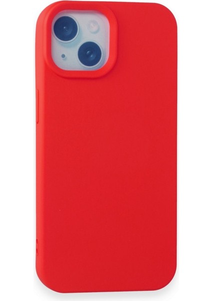 iPhone 15 Kadife Dolgulu Lansman Silikon Kılıf Rcv/nano Lansman