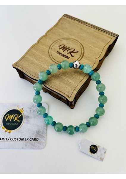 Gerçek Aventurin - Turkuaz Taşı Bileklik MK.020.002 modelleri