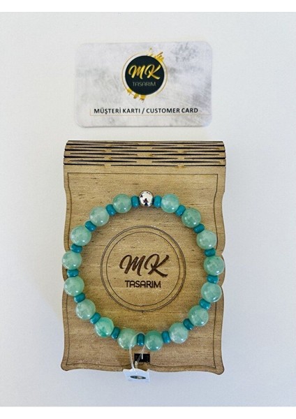 Gerçek Aventurin - Turkuaz Taşı Bileklik MK.020.002 fırsatları