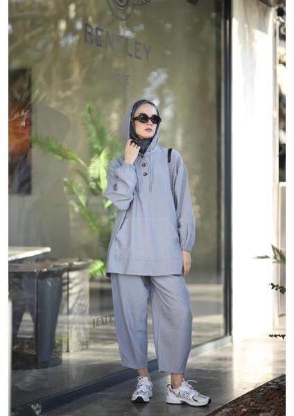 Tesettür Maya Takım Gri