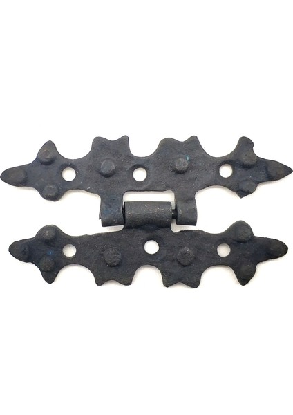 Antika Tarz Dekoratif Pirinç Yıldız Menteşe - 84X44 Mm, Oksit - Lisinya