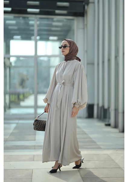 Tesettür Premium Abaya Taş