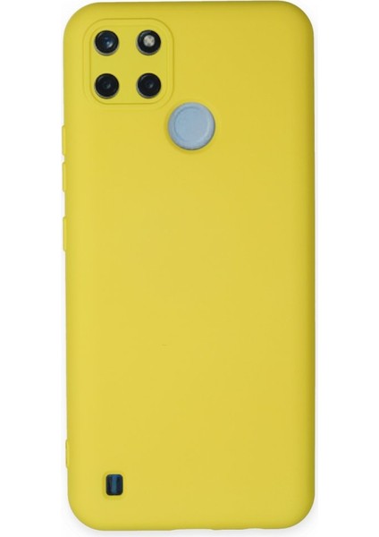 Realme C21Y Kadife Dolgulu Lansman Silikon Kılıf Rcv/nano Lansman