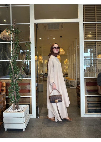 Tesettür Mina Takım Krem