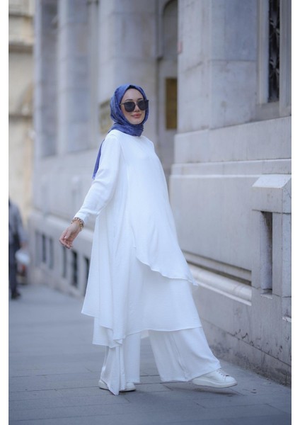 Tesettür Lina Takım Beyaz fiyatları