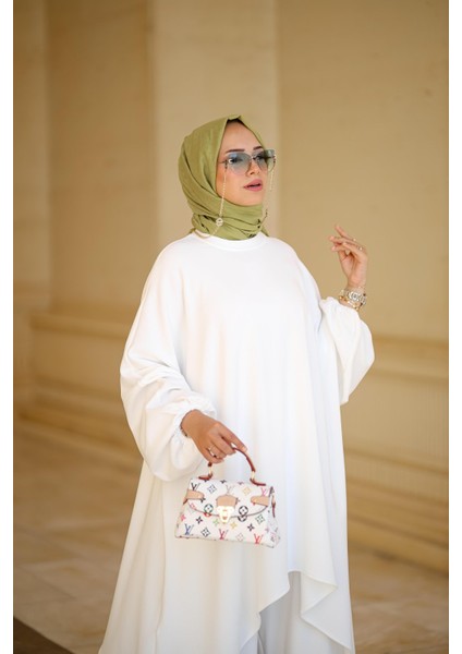 Tesettür Elena Takım Beyaz fiyatları