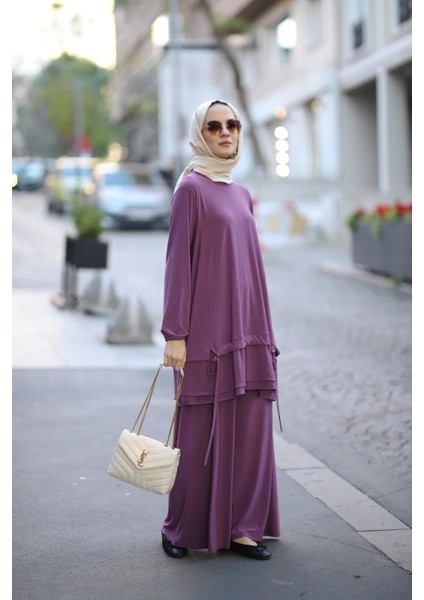 Tesettür Aura Takım Lila