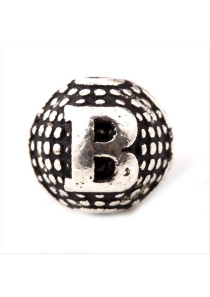 Lvsqvr 8 mm Metal Harf Metal Tesbih Harfi -B