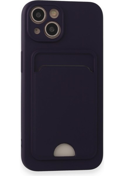 iPhone 14 Kart Bölmeli Silikon Kılıf Rcv/kelvin