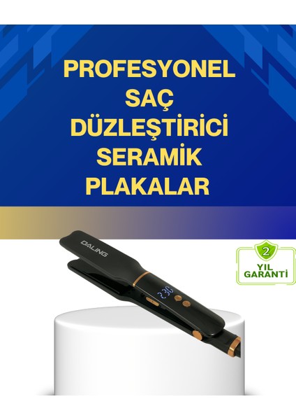 Lvsqvr Seramik Plakalı Daling Saç Düzleştirici Kırılma ve Dolanma Önleyici