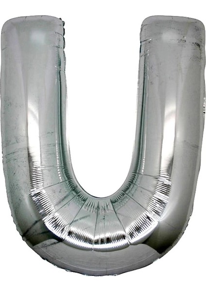 U Harf Folyo Balon Gümüş Renk 40 Inç (5148)