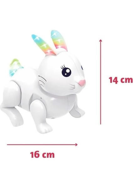 Pilli Tavşan Figür - Sesli Hareketli - 99777-1 - Beyaz (Lisinya) fiyatları