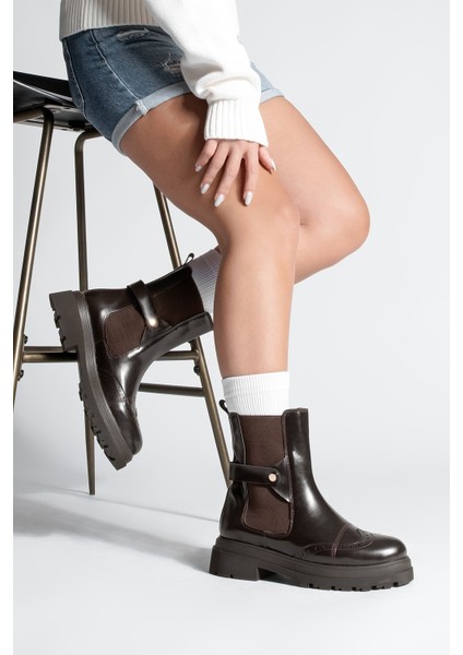 Kadın Çift Yüzlü Lastikli Tırtıklı Taban Chelsea Günlük Bot Sarfen fiyatları