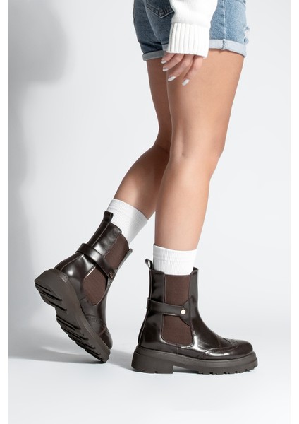 Kadın Çift Yüzlü Lastikli Tırtıklı Taban Chelsea Günlük Bot Sarfen fırsatları