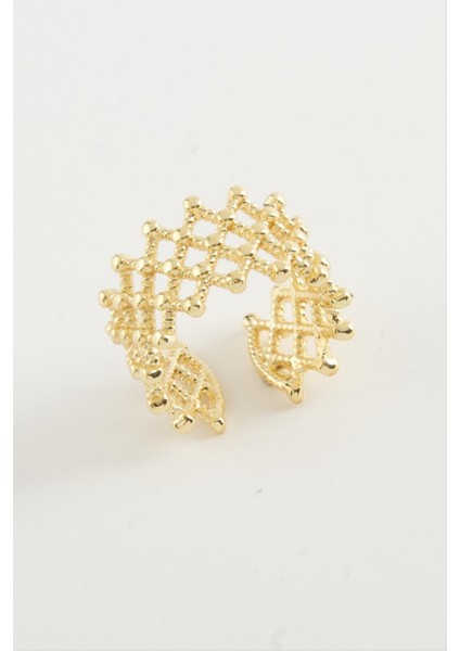 Lvsqvr Fileli Metal Yüzük-Gümüş Rengi