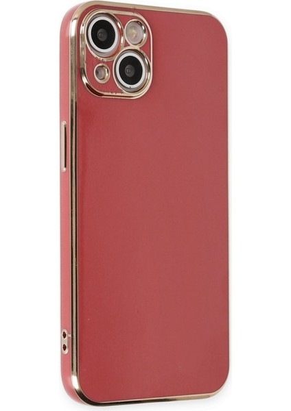 iPhone 14 Parlak Yapılı Silikon Kılıf Rcv/volet