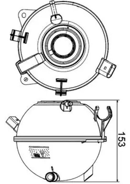 CRT19000S Yedek Su Deposu 1K0121407 1K0121407A 1K0121407F