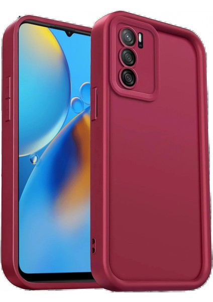 Oppo A16 Kılıf Viera Silikon - Bordo