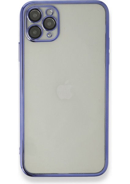 iPhone 11 Pro Max Kılıf Kamera Lens Korumalı Parlak Silikon Kapak Ryc/razer Lens - Mor