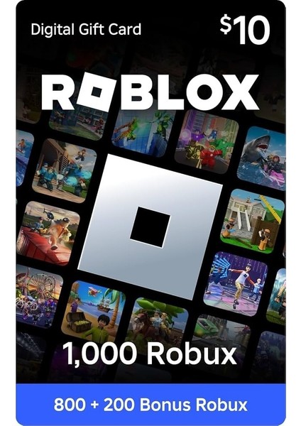 Robux Gift Card - 1000 Robux (Tam Yüklenir)