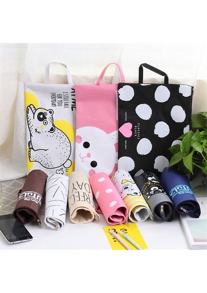 No.2 Tarzı A4 Dosya Çantası Dosya Klasörü Belgeler Dosya Çantası Kırtasiye Doldurma Çantası Okul Ofis Depolama Dosya Kılıfı Tutucu Fermuar Çantası 12 Renk (Yurt Dışından)