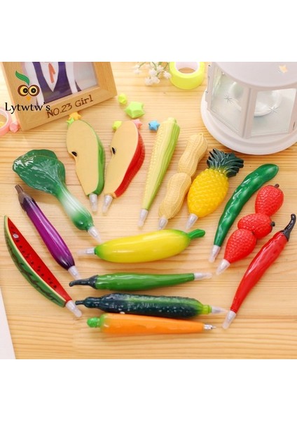No.7 Tarzı Siyah Manyetik Meyve Kırtasiye Yaratıcı Tükenmez Kalem Ofis Okul Malzemeleri Hediye Sebze Yenilik Komik Sevimli Kawaii Havuç (Yurt Dışından)