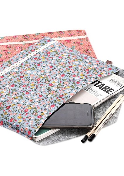 Tasarım 3 Stili Vintage Noktalar Çiçek Yüz Serisi A4 Belge Dosya Çantası Dosyalar Klasörü Kırtasiye Fatura Üretim (Yurt Dışından)